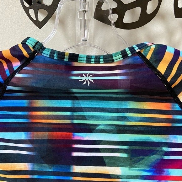 Athleta Laser Beam Rash Guard Swim Top Razzle Purple UPF 50+ XXS NWOT - Picture 6 of 10